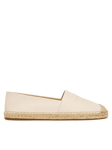 LAUREN RALPH LAUREN Espadryle Cameryn 802P04415004 Biały. Białe espadryle Lauren Ralph Lauren, bez wzorów, ze skóry, bez obcasa. Za 618,99 zł.