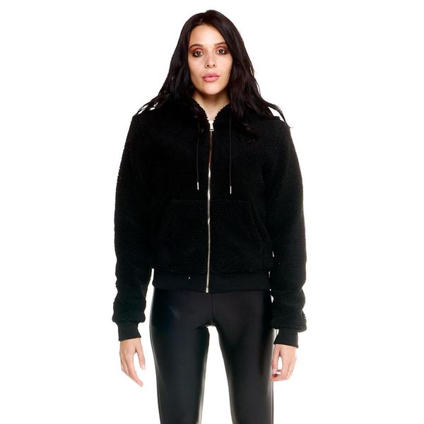 Damski zimowy szykowny boks Sherpa Leone. Czarne kurtki LEONE 1947 APPAREL, na zimę, l, bez wzorów, z tkaniny, bez kaptura. W wyprzedaży za 251,55 zł.