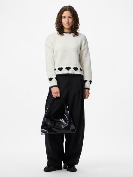 Pieces Sweter w kolorze kremowym rozmiar: XL. Brązowe swetry oversize Pieces, xl, bez wzorów, bez ramiączek. Za 110,04 zł.