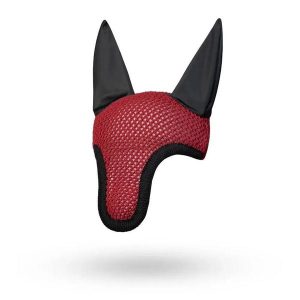 Czapka z muchą dla koni Galop Wear. Czerwone czapki GALOP WEAR, bez wzorów, sportowe. W wyprzedaży za 113,05 zł.