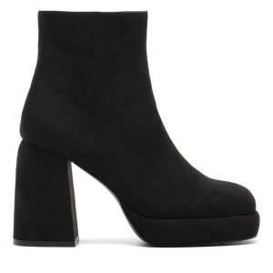 Botki Jenny Fairy. Czarne botki Jenny Fairy, bez wzorów, bez obcasa, na słupku, bez zapięcia. Za 107,99 zł.