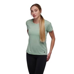 Koszulka turystyczna damska Black Diamond Lightwire SS Tech. Zielone bluzki Black Diamond, xs, bez wzorów, sportowe, bez kołnierzyka, bez ramiączek. Za 168,99 zł.