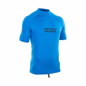 Koszulka ION Rashguard Men SS - Promo Sky Blue XXL. Niebieskie bluzki ION, xl, bez wzorów, sportowe, bez kołnierzyka, bez ramiączek. Za 151,75 zł.