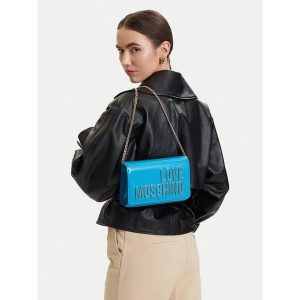 Torebka LOVE MOSCHINO. Niebieskie torebki klasyczne LOVE MOSCHINO, bez wzorów, bez dodatków. Za 647,99 zł.