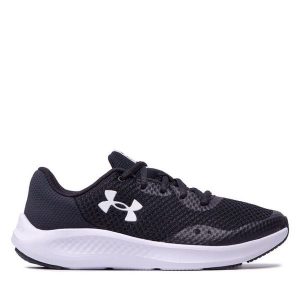 Buty do biegania Under Armour. Czarne buty sportowe Under Armour, bez wzorów, bez zapięcia, do biegania. Za 149,99 zł.
