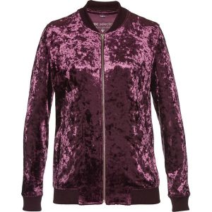 Bluza rozpinana aksamitna bonprix czarny bez z połyskiem. Bluzy marki 4f. Za 59,99 zł.