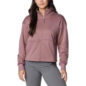 Damska bluza polarowa Columbia Boundless Trek Tech z pełnym zamkiem błyskawiczny. Fioletowe bluzy Columbia, na zimę, s, bez wzorów, z polaru, bez kaptura. W wyprzedaży za 313,00 zł.