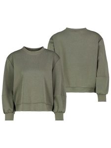 Sublevel Sweter w kolorze oliwkowym rozmiar: S/M. Brązowe swetry oversize Sublevel, m, bez wzorów, bez ramiączek. Za 61,46 zł.