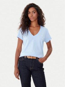 Polo Ralph Lauren T-Shirt 211902403011 Niebieski Regular Fit. Niebieskie t-shirty Polo Ralph Lauren, xxs, bez wzorów, z bawełny, bez kołnierzyka, bez ramiączek. Za 249,99 zł.