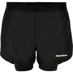 Szorty damskie Newline 2-lay. Czarne szorty Newline, bez wzorów, sportowe. Za 207,50 zł.