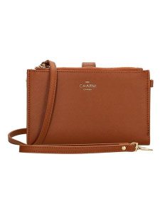 Charm Portfel "Birmingham" w kolorze jasnobrązowym - 18,5 x 12 x 3 cm rozmiar: onesize. Brązowe portfele Charm, bez wzorów, z materiału. Za 75,45 zł.