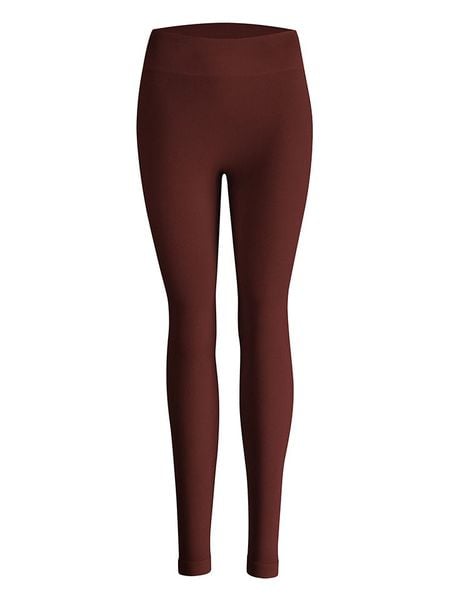 Nur Die Legginsy w kolorze ciemnobrązowym rozmiar: 40/42. Brązowe legginsy Nur Die, bez wzorów, prążkowane. Za 69,91 zł.