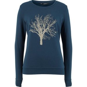Bluza z motywem drzewa bonprix ciemnoniebieski z nadrukiem. Bluzy marki 4f. Za 37,99 zł.