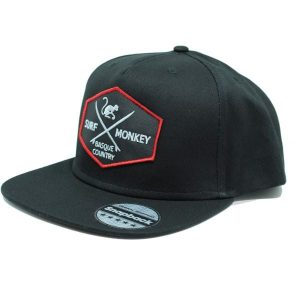Czapka Trucker – Płaski Daszek – Snapback / Dorośli / Jeden Rozmiar (Czarny). Czarne czapki SURF MONKEY, bez wzorów, z bawełny, sportowe. Za 139,95 zł.
