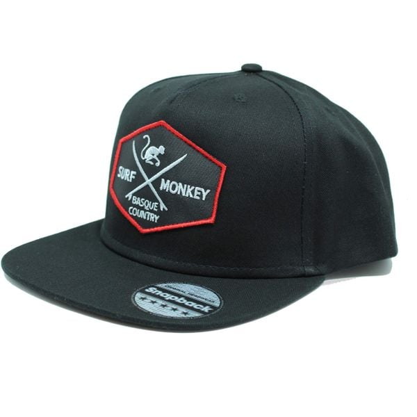 Czapka Trucker – Płaski Daszek – Snapback / Dorośli / Jeden Rozmiar (Czarny). Czarne czapki SURF MONKEY, bez wzorów, z bawełny, sportowe. Za 139,95 zł.