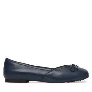 Baleriny Caprice. Niebieskie balerinki Caprice, bez wzorów, bez obcasa, bez zapięcia. Za 339,99 zł.