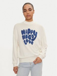 Hugo Sweter Sidara 50522527 Écru Regular Fit. Swetry klasyczne Hugo, s, z bawełny, bez kołnierzyka. Za 289,99 zł.