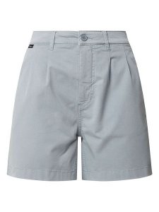 Pepe Jeans Szorty chino "Vania" - Regular fit - w kolorze niebieskoszarym rozmiar: M. Niebieskie szorty Pepe Jeans, z aplikacjami, z jeansu. Za 149,31 zł.