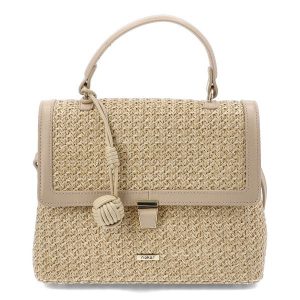 Beżowy Elegancki Damski Kuferek Rieker. Brązowe kuferki Rieker, bez wzorów, przez ramię, bez dodatków. Za 249,00 zł.