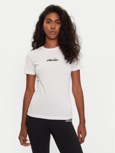 Ellesse T-Shirt Beckana SGP16458 Biały Regular Fit. Białe t-shirty Ellesse, bez wzorów, z bawełny, bez kołnierzyka, bez ramiączek. Za 69,99 zł.