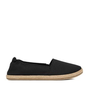 Espadryle JENNY. Czarne espadryle Jenny, bez wzorów, bez obcasa. Za 59,99 zł.