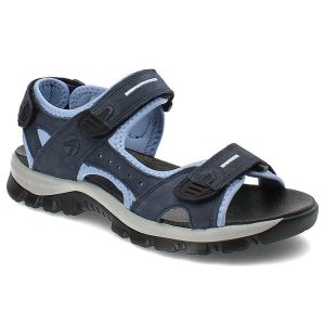 Granatowe Sandały Artiker Wygodne Obuwie Damskie. Niebieskie sandały ARTIKER, bez wzorów, bez obcasa, bez zapięcia. Za 199,00 zł.