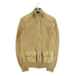 Second life - Damski beżowy sweter kardigan - Jak nowy. Brązowe golfy Ralph Lauren, bez wzorów. Za 152,24 zł.