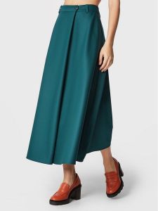 Simple Spódnica trapezowa LINDA TOL SDD550-02 Zielony Relaxed Fit. Zielone spódnice Simple, bez wzorów, z syntetyku. Za 269,99 zł.