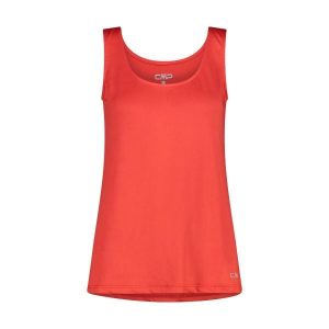 Damski tank top CMP. Czerwone topy CMP, bez wzorów, sportowe, bez kołnierzyka, bez ramiączek. Za 147,30 zł.