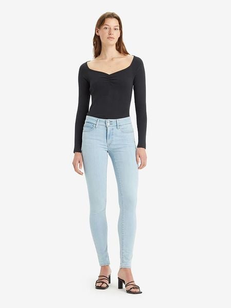 Levi's Dżinsy - Skinny fit - w kolorze błękitnym rozmiar: W31/L30. Niebieskie jeansy Levi's®, z aplikacjami. Za 215,71 zł.