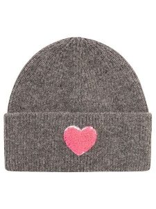 Zwillingsherz Czapka "Heart" w kolorze szarym rozmiar: onesize. Szare czapki Zwillingsherz, bez wzorów, z materiału. Za 134,95 zł.