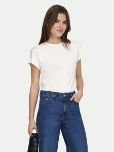 ONLY T-Shirt Erica 15308926 Biały Oversize. Białe t-shirty ONLY, l, bez wzorów, z bawełny, bez kołnierzyka, bez ramiączek. Za 79,99 zł.