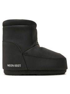Moon Boot Śniegowce 80D1409410 Czarny. Czarne buty zimowe Moon Boot, ze skóry, bez obcasa, bez zapięcia. Za 599,99 zł.
