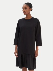 JOOP! Sukienka codzienna Tarika 10007096 Czarny Relaxed Fit. Czarne sukienki JOOP!, na co dzień, bez wzorów, z bawełny, bez kołnierzyka, bez ramiączek, proste. Za 699,99 zł.