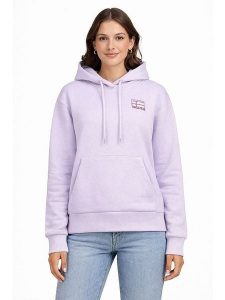 Geographical Norway Bluza "Guni" w kolorze fioletowym rozmiar: XL. Różowe bluzy Geographical Norway, xl, bez wzorów, z bawełny, z kapturem. Za 131,43 zł.