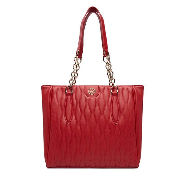 Torebka Beverly Hills Polo Club. Czerwone shopper bag Beverly Hills Polo Club, bez wzorów, bez dodatków. Za 279,99 zł.