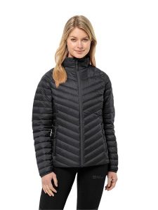 Jack Wolfskin Kurtka puchowa "Passamani" w kolorze czarnym rozmiar: M. Czarne kurtki Jack Wolfskin, m, bez wzorów, z materiału, bez kaptura. Za 439,24 zł.