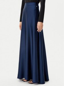 Rinascimento Spódnica maxi CFC0122686003 Granatowy Regular Fit. Niebieskie spódnice Rinascimento, xs, bez wzorów, z syntetyku, maxi. Za 369,99 zł.