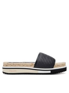 Pollini Espadryle SA28295G0MTN100A Czarny. Czarne espadryle Pollini, bez wzorów, z tworzywa sztucznego, bez obcasa. Za 799,99 zł.