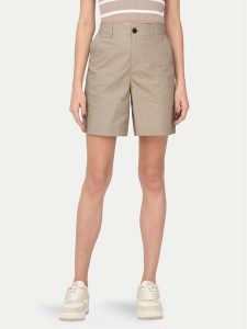 ONLY Bermudy Zora 15344538 Beżowy jasny Loose Fit. Brązowe szorty ONLY, bez wzorów, z bawełny. Za 129,99 zł.