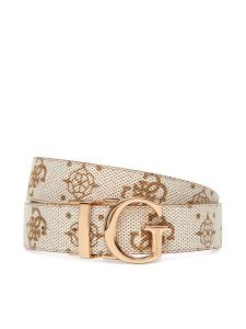 Guess Pasek Damski BW9268 P5330 Biały. Białe paski Guess, z aplikacjami, ze skóry. Za 189,99 zł.