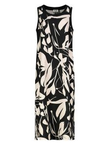 Sublevel Sukienka w kolorze czarno-kremowym rozmiar: M. Czarne sukienki Sublevel, na co dzień, m, bez wzorów, bez kołnierzyka, bez ramiączek, midi, proste. Za 82,99 zł.