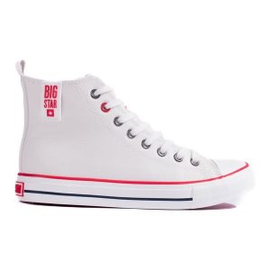Wysokie białe trampki damskie Big Star JJ274132. Białe trampki bez wzorów, bez zapięcia. Za 202,10 zł.