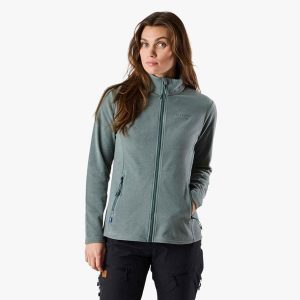 Bluza polarowa hiking damska Swedemount Lofoten Fleece wodoodporna. Zielone bluzy SWEDEMOUNT, na zimę, bez wzorów, z polaru, bez kaptura. W wyprzedaży za 185,00 zł.