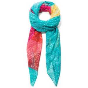 Desigual Damski Szal Foul Flamingo Ro, Turkusowy. Szaliki marki Desigual. Za 199,00 zł.