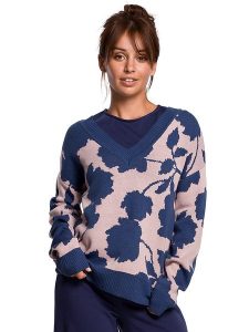 Be Wear Sweter ze wzorem rozmiar: L/XL. Swetry oversize Be Wear, l, bez wzorów, bez ramiączek. Za 136,13 zł.