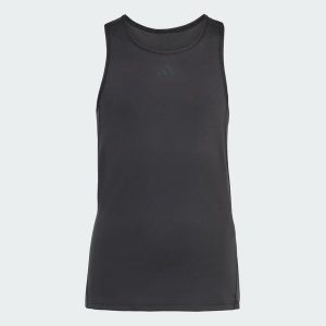GIRLS CLUB TENNIS CLIMACOOL TANK TOP. Czarne topy ADIDAS, m, bez wzorów, z elastanu, eleganckie, bez kołnierzyka, bez ramiączek. Za 149,00 zł.