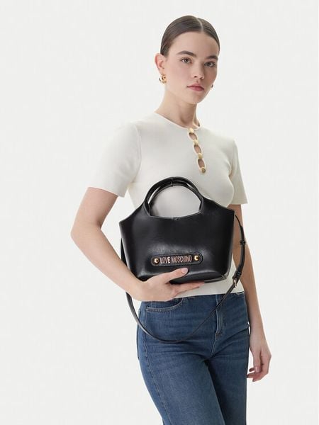 LOVE MOSCHINO Torebka JC4130PP1OLH0000 Czarny. Czarne torebki klasyczne LOVE MOSCHINO, bez wzorów, ze skóry, bez dodatków. Za 498,99 zł.