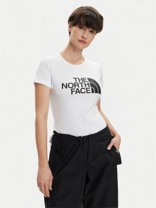 The North Face T-Shirt Easy NF0A87N6 Biały Regular Fit. Białe t-shirty The North Face, m, bez wzorów, z bawełny, bez kołnierzyka, bez ramiączek. Za 109,99 zł.
