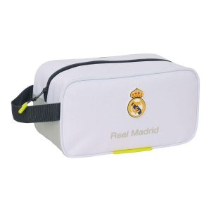 Torba podróżna na buty Real Madrid C.F. Biały. Białe torby podróżne i sportowe REAL MADRID, bez wzorów. Za 66,40 zł.
